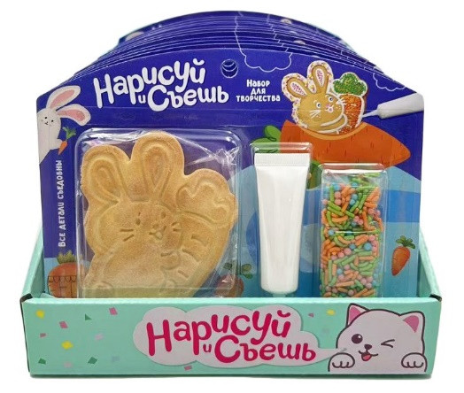 №3 Набор для творчества Нарисуй и съешь "Зайка" (блок 12шт 59г) в Анапе